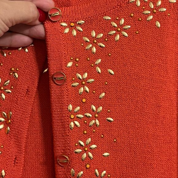 St. John Embellished Wool Cardigan Tank Set - Picture 3 of 13